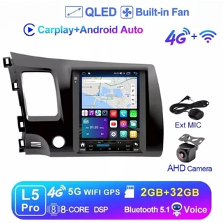 Multimidia Tesla Honda Civic 2007/2011 Carplay + Android Auto