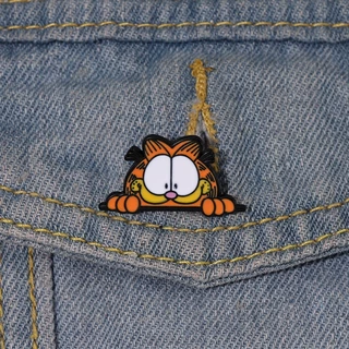 Broche Garfield De Desenho Animado Animal Crachá Lapela Alfinete Para Amigos Fantasia Acessórios Joias