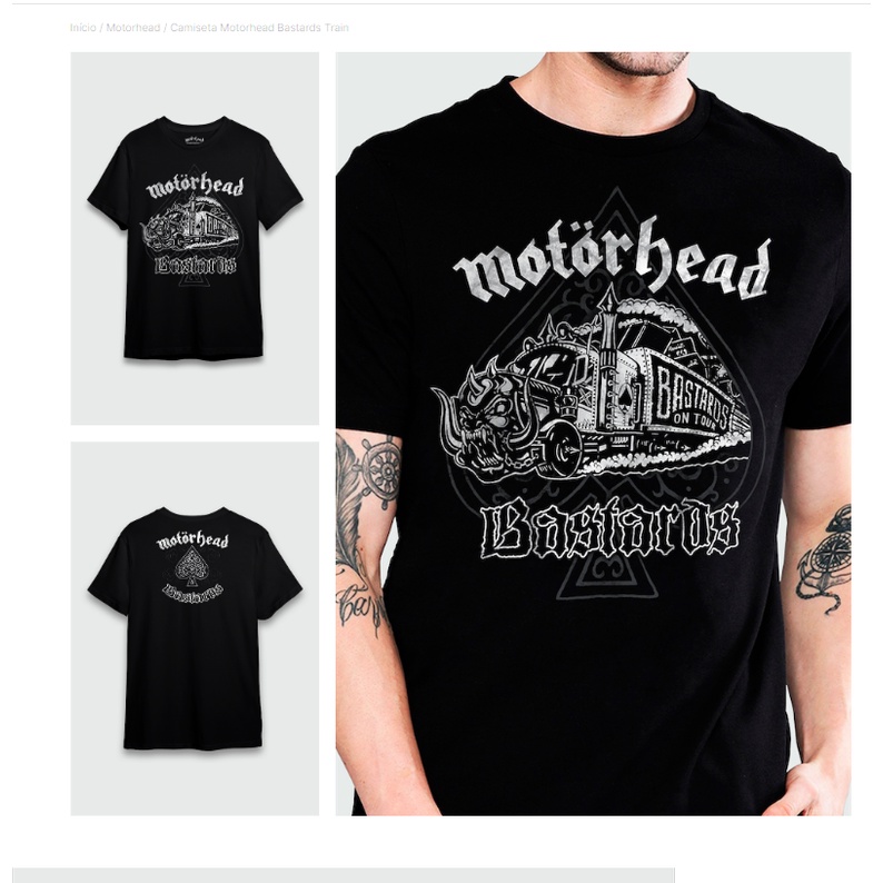 Camiseta Motorhead Bastards Train Consulado do Rock Oficial | Shopee Brasil