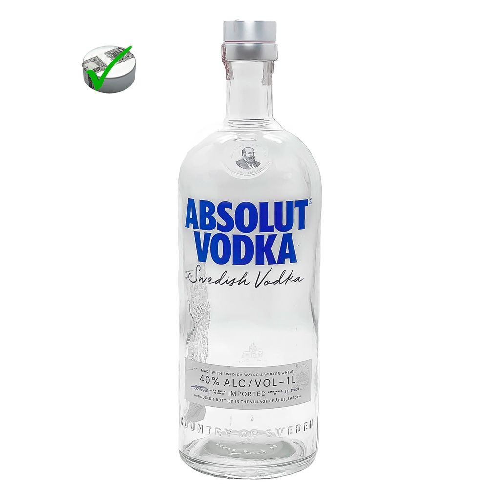 Garrafa Vazia Absolut 1l Com Tampa