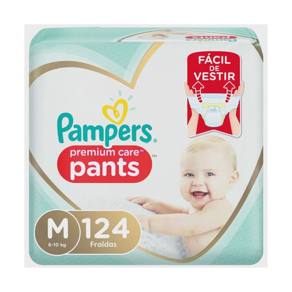 Fraldas Pampers Pants Premium Care M 124 Unidades Shopee Brasil