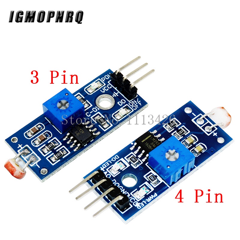 LM393 3 Pinos 4 Resistência Óptica Sensível Detecção De Luz Módulo ... image.