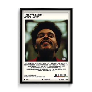 Quadro Decorativo The Weeknd Dawn Álbum Spotify Música