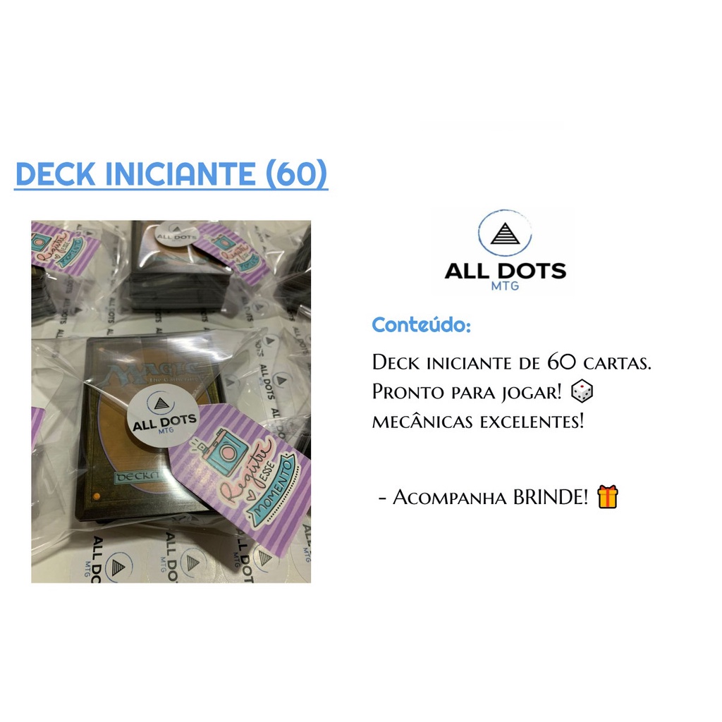 Deck Personalizado Magic 60 Cartas (mtg) - Iniciante | Shopee Brasil
