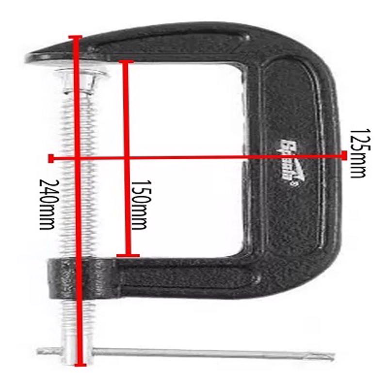 Grampo Tipo Sargento Tam 2.5 C/6 Monaliza Import - SkyMachine