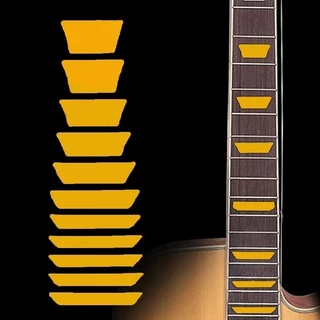 Adesivo Marcador Escala Dourado Trapézio P/ Violão/guitarra