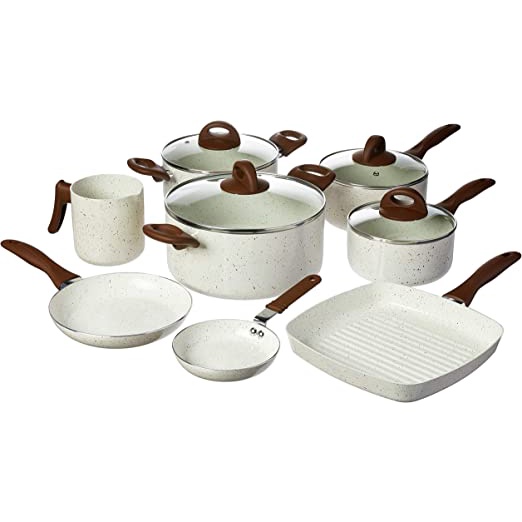 Jogo Panela 8pçs Ceramic Life Smart Plus Vanilla 4791 Brinox