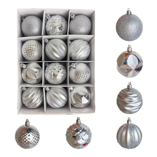 Enfeite de bolas de árvore de Natal, fácil de pendurar, cores mistas,  material PS Ornamento de bola de pendurar de Natal brilhante e bonito 74  peças decorações para baile (2 lâminas de