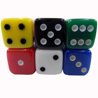 Dados 6 Lados Para Jogos, 6 Peças, 6 Cores 14mm Novo #1633812055