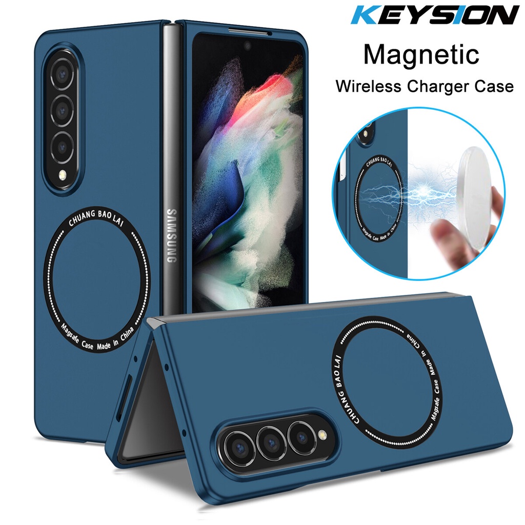 Keysion Capa Magnética Sem Fio De Carregamento Para Samsung Galaxy Z Fold 4 3 5g Pc Anti Impacto