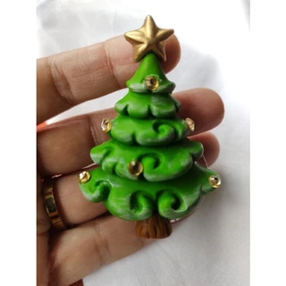Porta Guardanapo Temático Árvore de Natal em Biscuit Para Mesa Posta kit 6 unidades