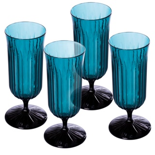 Conjunto 4 Taças Coquetel Plasútil 330 ml Lapidado Plasútil