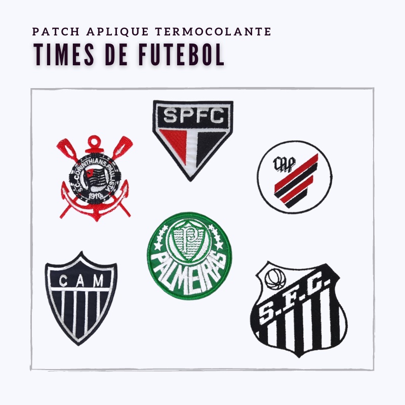Patch Aplique Adesivo Bordado Termocolante Times de Futebol | Shopee Brasil