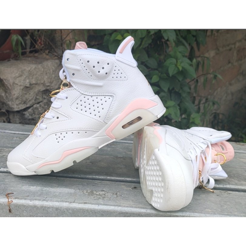 Jordan blancas con rosado hot sale