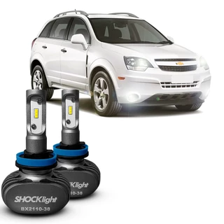 Ultra Led Shocklight 10.000 Lumens 6000k Chevrolet Gm Captiva Farol Alto e Milha Lançamento