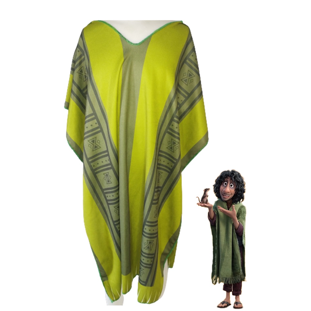 Túnica Fantasia Traje Infantil Cosplay Bruno Madrigal Encanto Disney