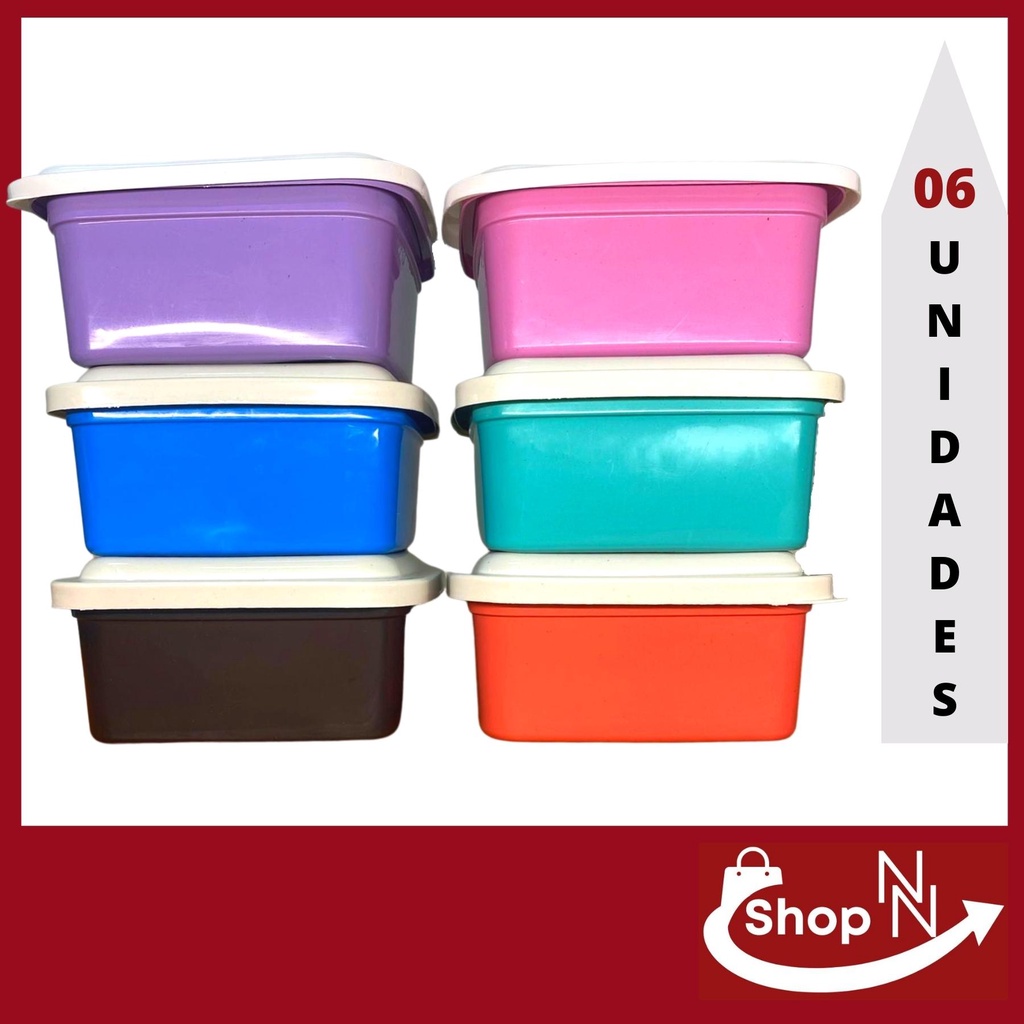 KIT POTE QUADRADO MAGICPLAST 1400ML 6 UNI Shopee Brasil