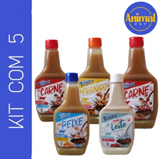 Molho Pet Ração Para Gato Kit c/ 5 Unidades 250g - Ipet Tasty