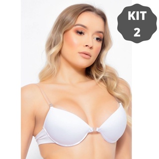 Kit 2 Sutiã Costa Nua com Bojo Alça de Silicone Removível Lingerie