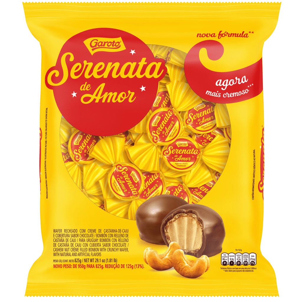 Chocolate Bombom Serenata de Amor 825g Garoto Shopee Brasil