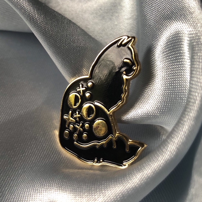 Pin Gato Lunar | Gato preto fases da Lua black cat moon pins de lapela ...
