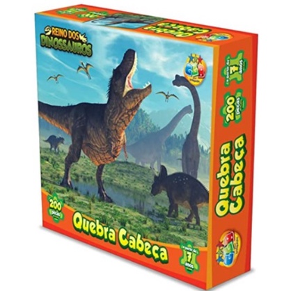 Kit Dino T-Rex Jurassic World + Jogo Quebra Cabeça 30 Peças Grandes Com  Estojo Madeira em Promoção na Americanas