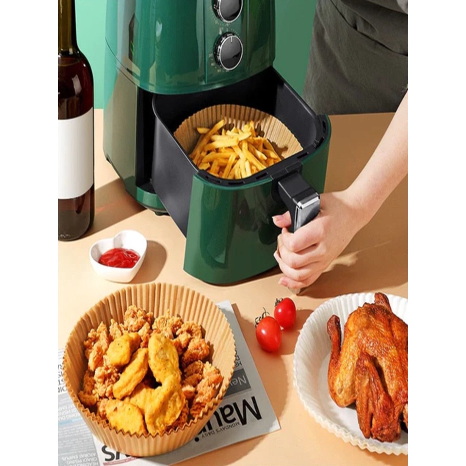 Forro de Papel para Air Fryer - Anti Gordura 50 unidades