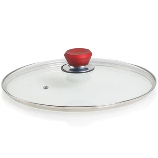 Tampa de Vidro Polishop - 28Cm - Vermelha