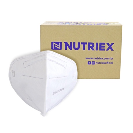 Mascara Respirador Pff2 N95 Branca Nutriex 50 Unidades