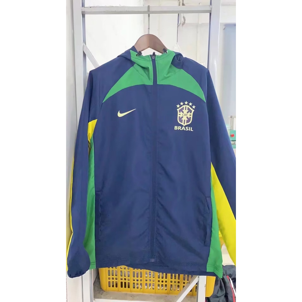 Casaco Quebra-Vento Seleção Brasileira Azul CBF 2022 | Shopee Brasil