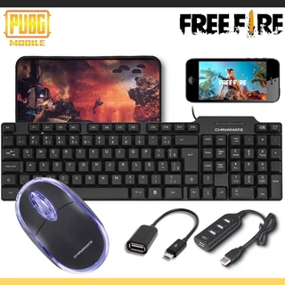 Kit Mobilador Gamer Completo Promoção Para Celular Com Teclado + Mouse Óptico em Oferta na Shopee