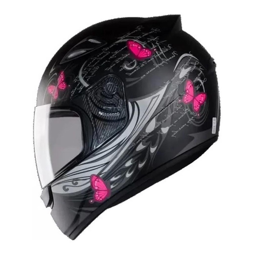 Capacete Moto Feminino Ebf New Spark Borboleta Fechado Shopee Brasil