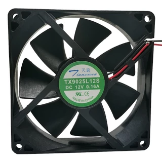 Novo Tianxuan tx9025l12s 12V 0.16A 9cm 9025 Ventilador De Refrigeração 9cm 2 Fios Armário Vinho Geladeira Termostato Gab