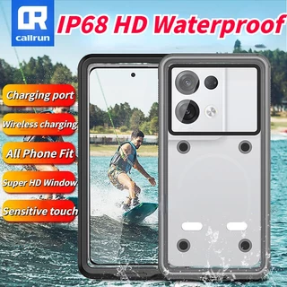 IP68 HD Capa Universal À Prova D'água Para Xiaomi Mi 11 11T 10T Lite 5G NE Redmi Note 10 Pro Poco X3 NFC M3 X3 GT F2 F3 M4 M4 Natação Mergulho De Choque