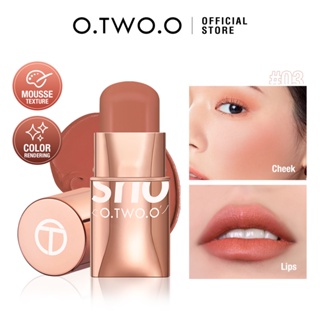 O.TWO.O Maquiagem Blush Stick Hidratante Gloss Lip & Cheek Blusher 6 Cores Cosméticos Beleza