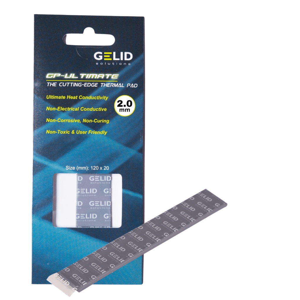 Thermal Pad Gelid Gpultimate 120mm X 20mm X 2mm 15 W/mk Shopee Brasil