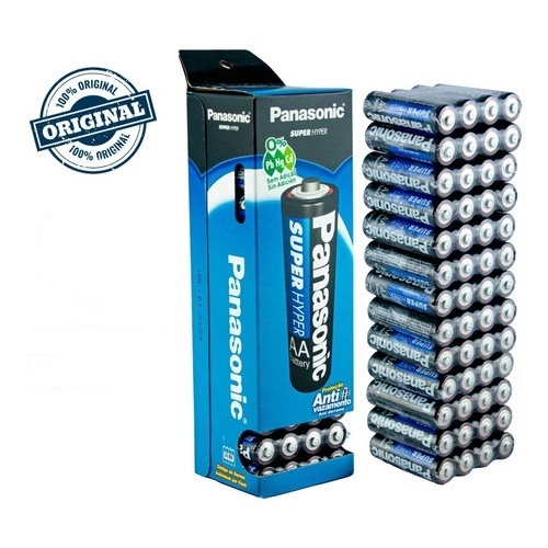 Kit Pilha Panasonic Aaa 12 Un Aa 12 Un Comum Zinco Original