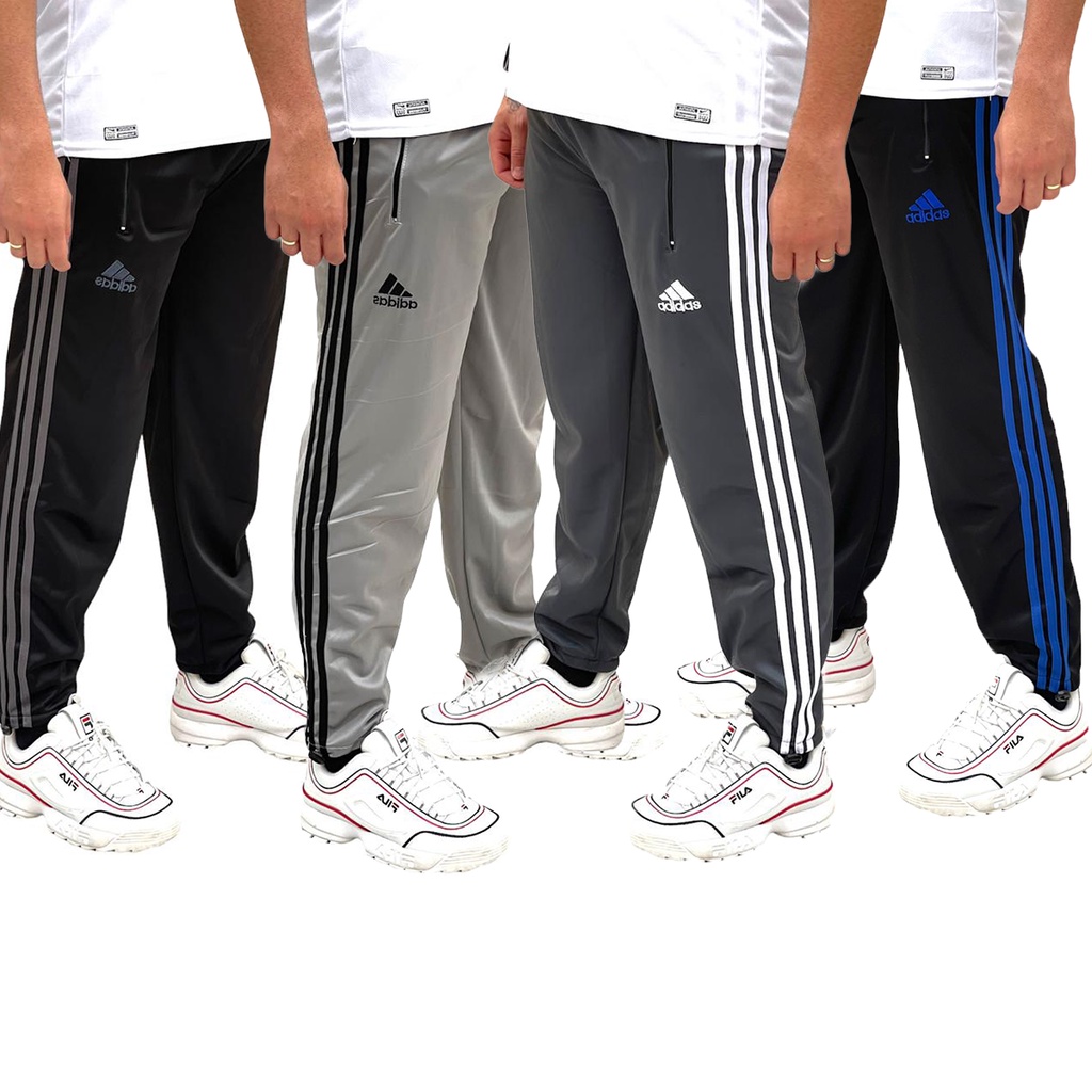 KIT 3 Calça Masculina De Chimpa Esportiva Confortavel Jogger Skinny C/Bolso E C/ Regulagem Na Perna Promoção