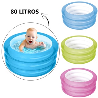 Piscina Infantil Inflável 80 litros Redonda Mor + Adesivo Reparo