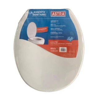 Tampa de Assento sanitário Oval Universal Soft Astra. Branco