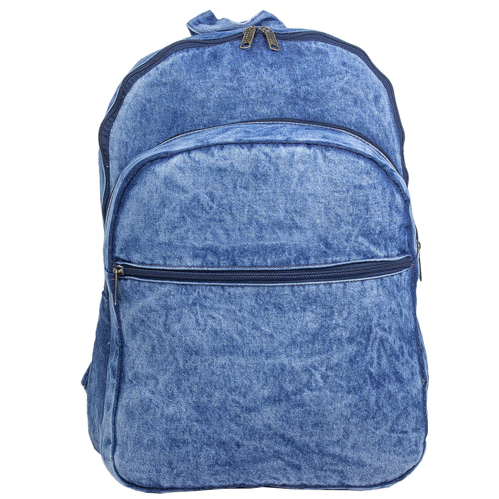 Mochila Jeans Reforçada Escolar Passeio Trabalho Dia A Dia