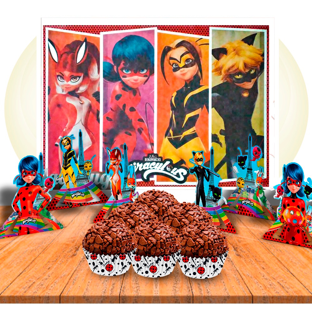 Kit Decorativo Miraculous Ladybug - Alegra Festa - Artigos para Festas