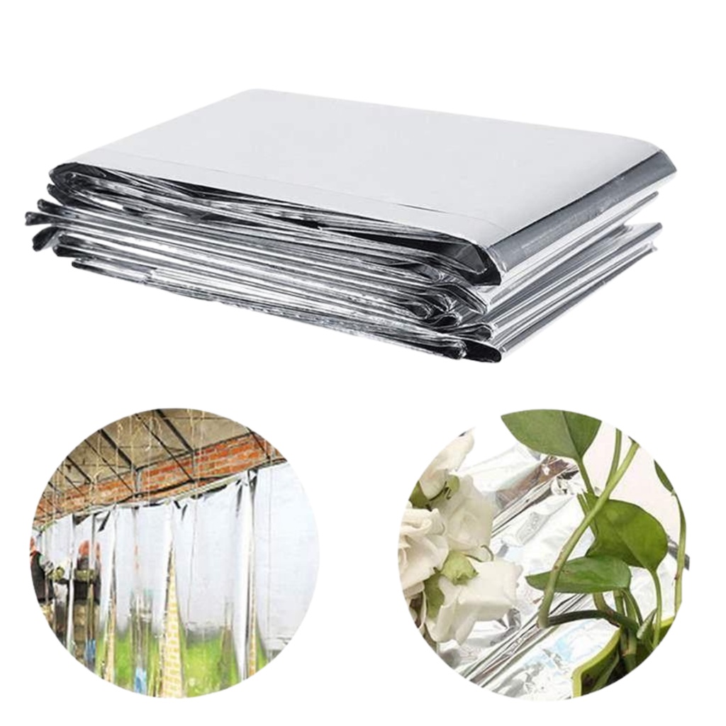 Lona manta Refletiva Para Estufa Cultivo Indoor Grow Box Dupla Face 2x1m Aluminizada Termica Envio Imediato