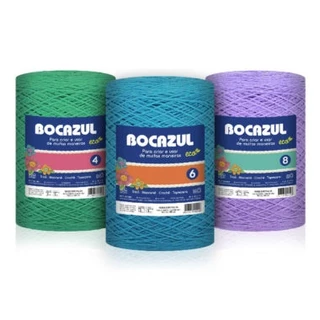 Barbante 100% Algodão N°6 Fios Bocazul 900 Metros artesanal para croche macrame artesao ou tricô e croche artesanato