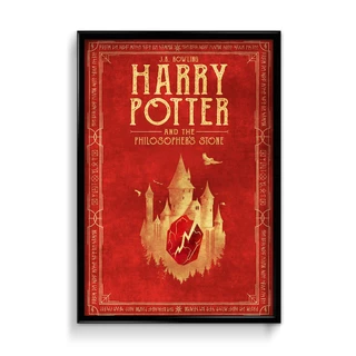 Quadro Decorativo Harry Potter Filmes com Moldura para Decoração de Quarto