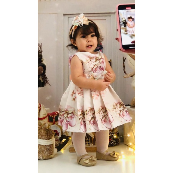 Vestido De Festa Bebê Infantil Luxo Princesa Daminha Batizad