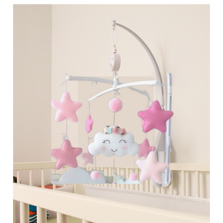 Móbile Musical Giratório Chuva de Amor Bebê Berço