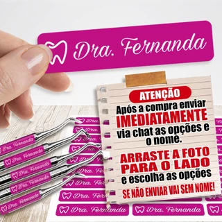 Etiqueta Adesiva Instrumental (dentista, odontologia, veterinária, enfermagem, podologia, medicina, consultorio etc)