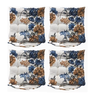 Kit 04 Peças - Almofada Assento Para Cadeira Futon Rustico Estampado