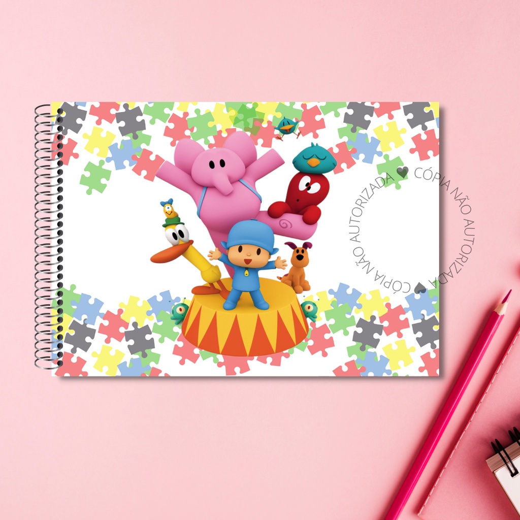 Caderno de Desenho - Pocoyo Rosa